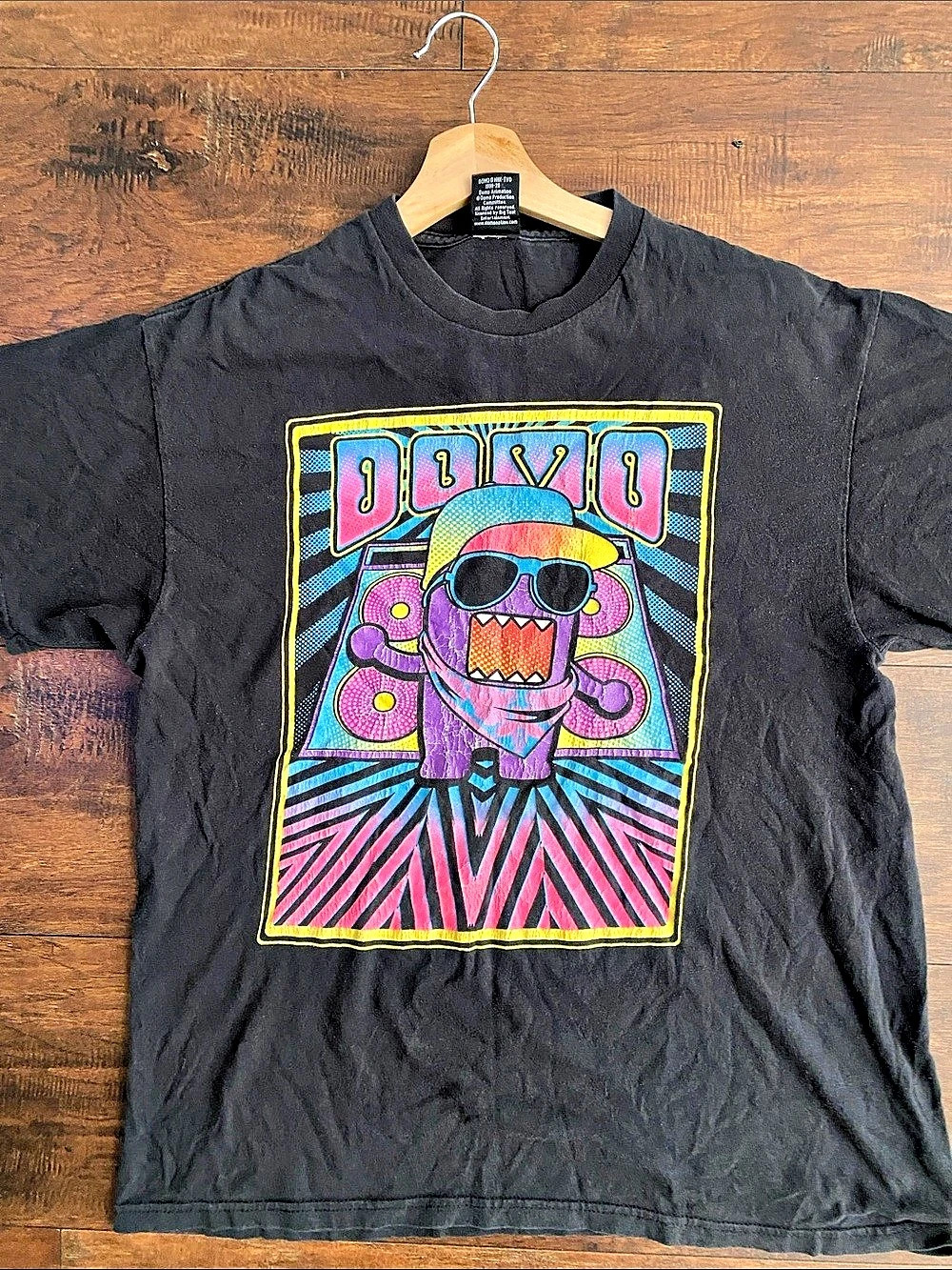 Domo DJ Domo Kun Graphic Tee Short Sleeve T-Shirt Black & Pink